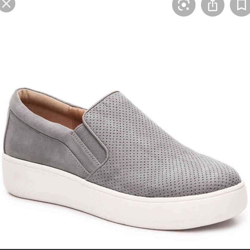 Steve Madden Gray Slip Ons Size 7 1/2 Lightly worn